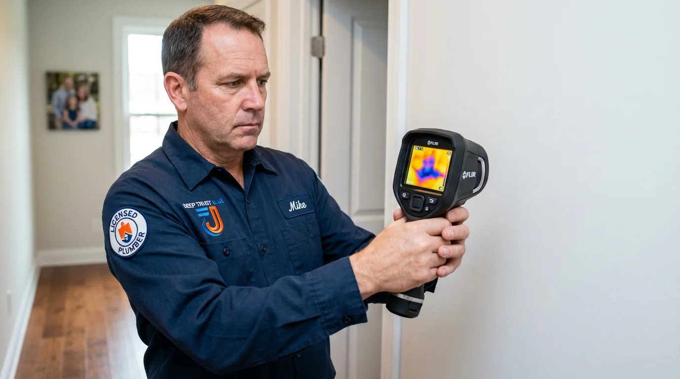 Thermal imaging leak detection by Johns Plumbing LLC in Mukwonago